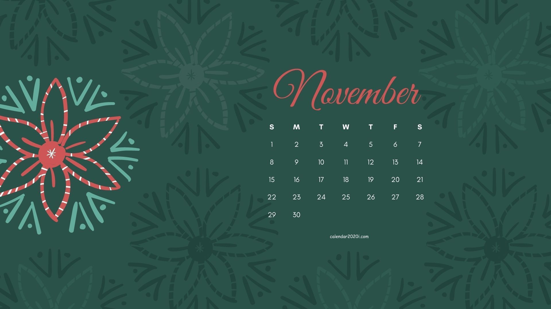 November 2020 Calendar Wallpapers Wallpaper Cave