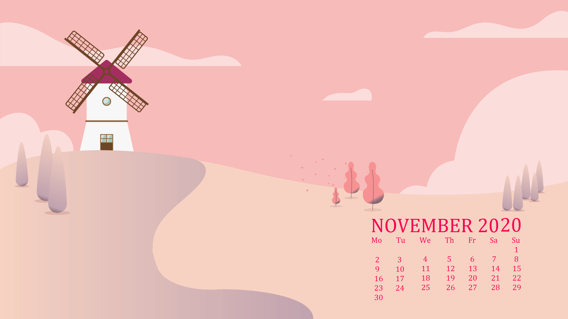 November 2020 Desktop Calendar Wallpaper. Calendar wallpaper, Desktop calendar, Calendar