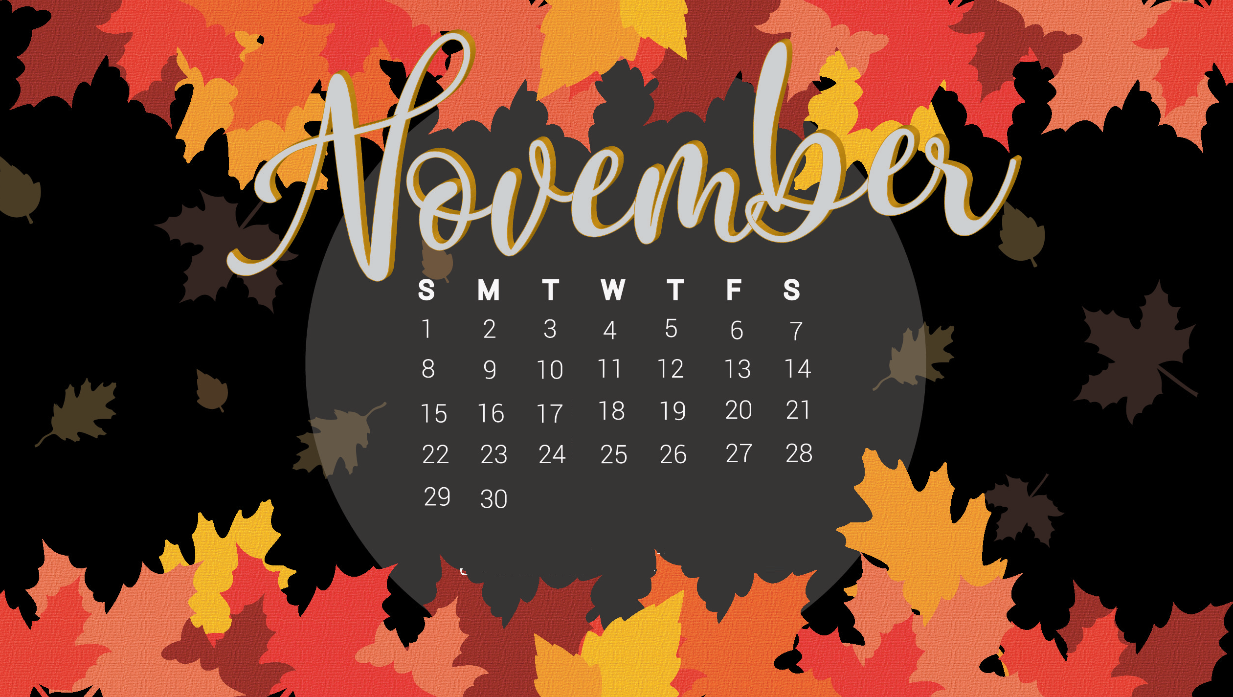 November 2020 Calendar Wallpapers Wallpaper Cave