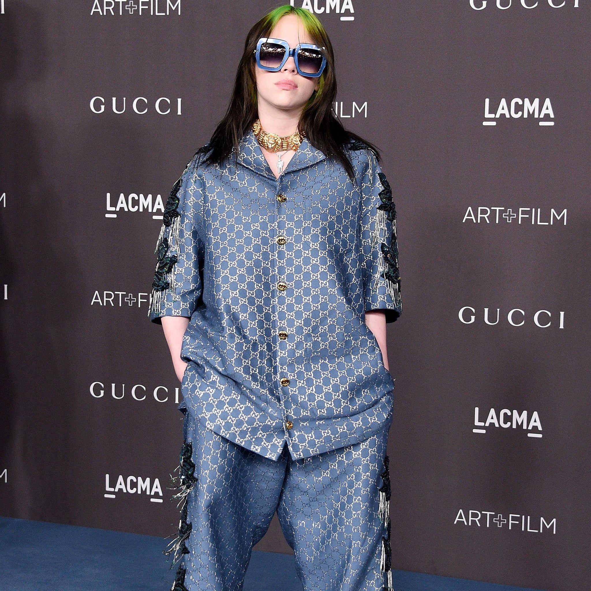 Billie Eilish Wore Silk Gucci Pajamas on the Red Carpet