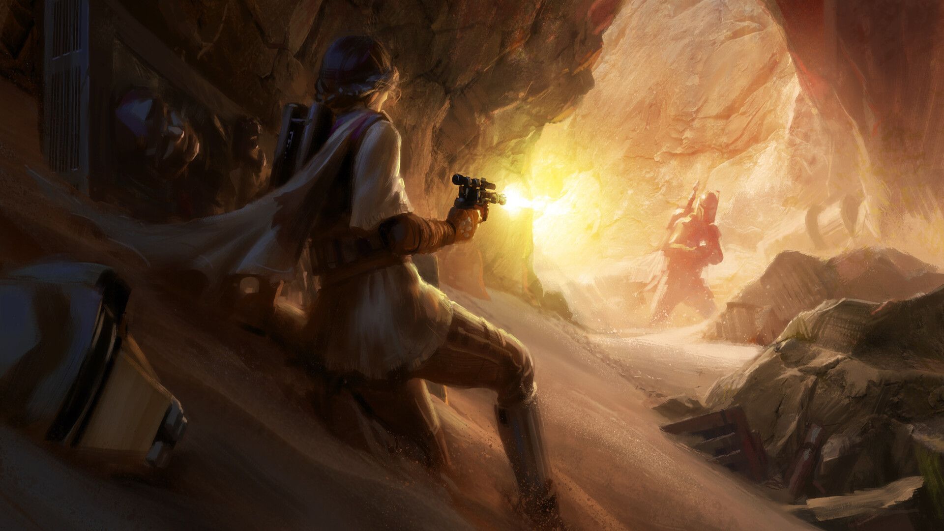 Sci Fi Star Wars Blaster Boba Fett HD Wallpaper Background Image