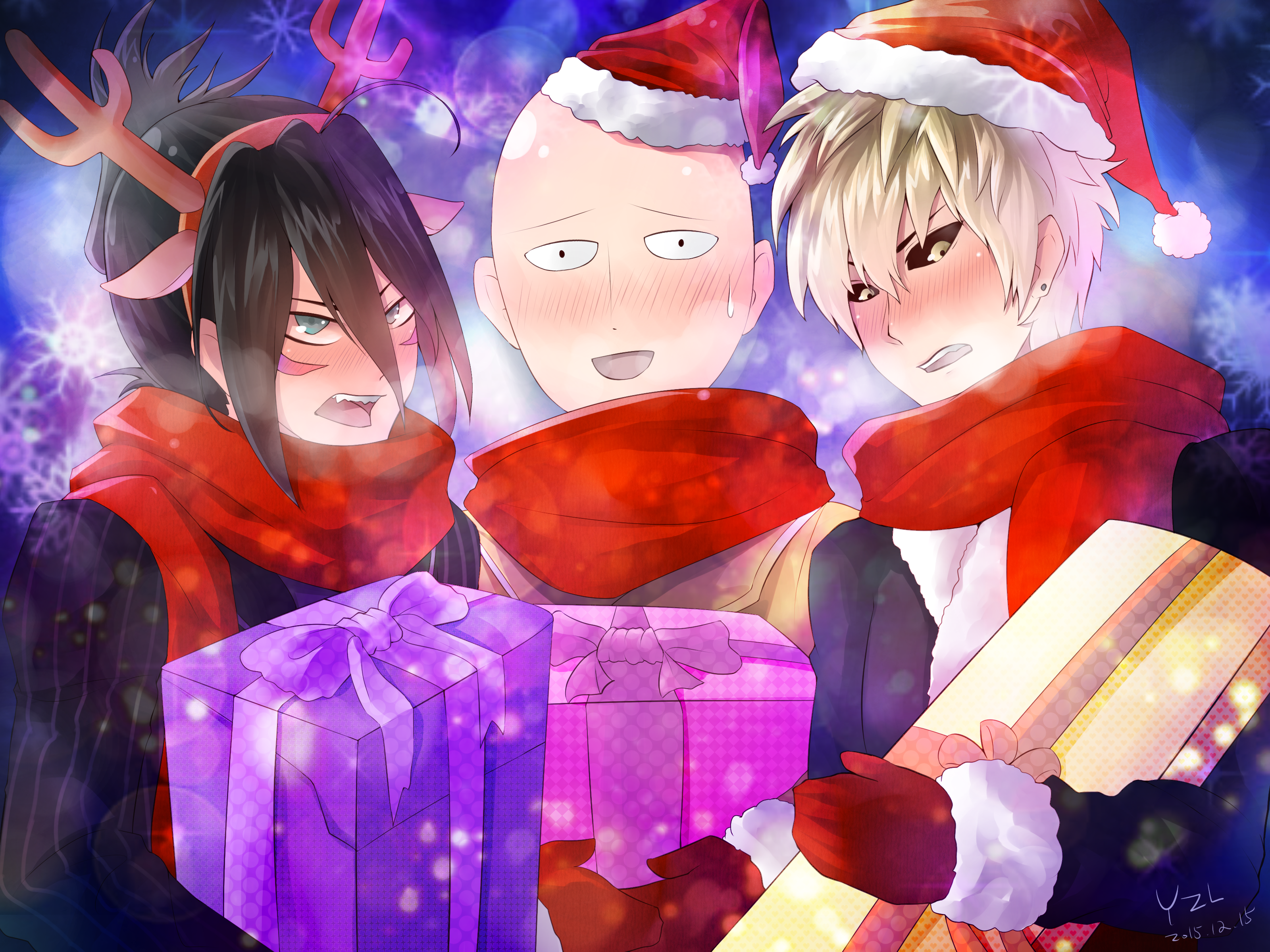 One Punch Man: Merry Christmas!! Computer Wallpaper, Desktop Backgroundx2400. One Punch Man, One Punch, One Punch Man Sonic