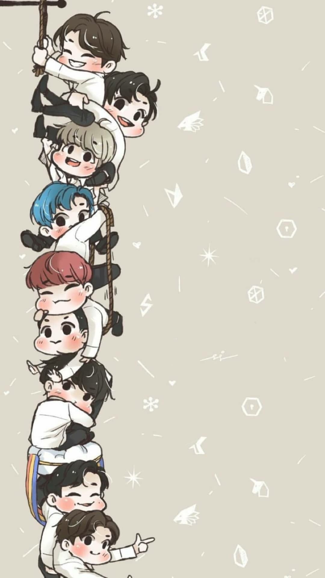 EXO Cartoon Wallpaper Free EXO Cartoon Background