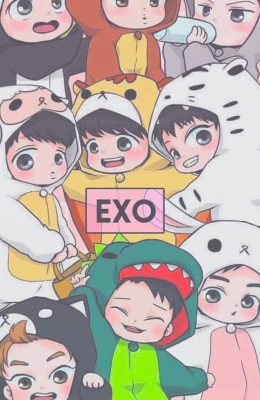 Exo Cute Wallpaper Top Free Exo Cute Background for Exo Cartoon Wallpaper HD di 2020. Animasi, Kartun, Chibi