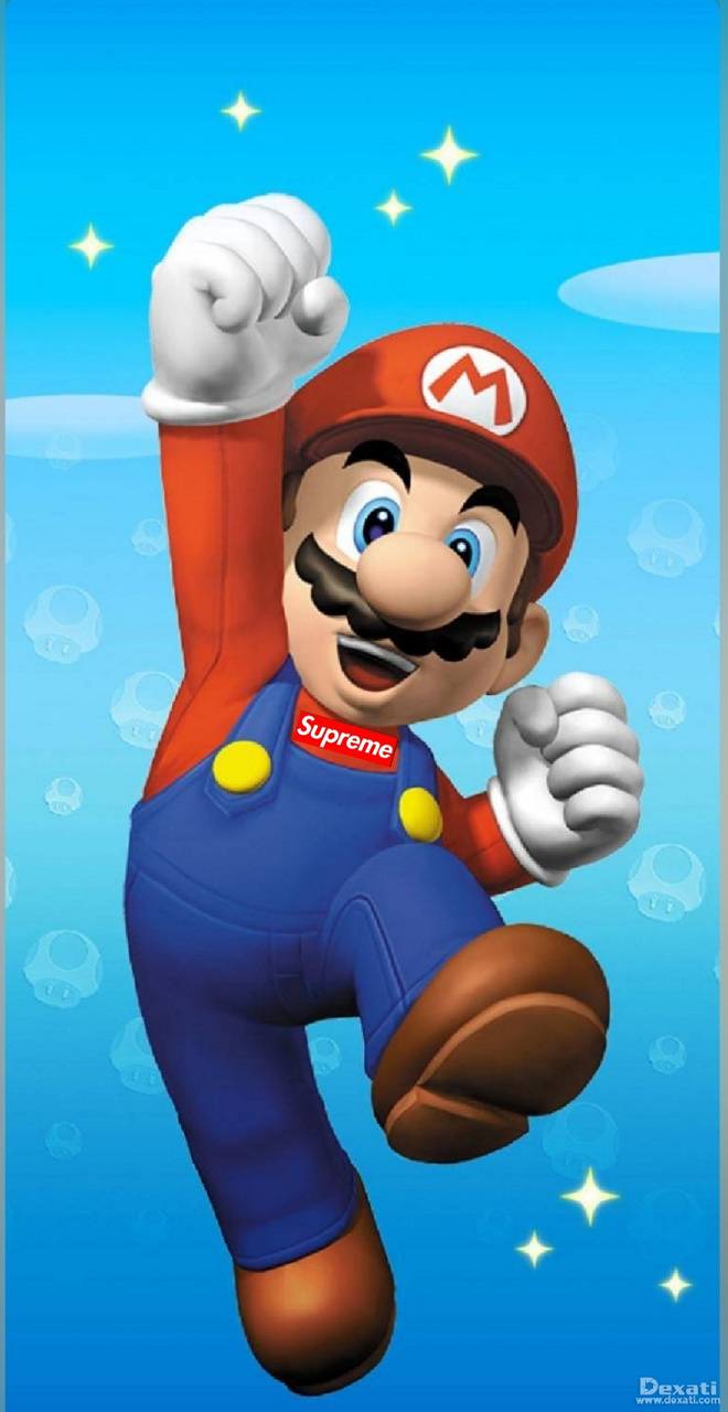 Supreme Mario wallpaper