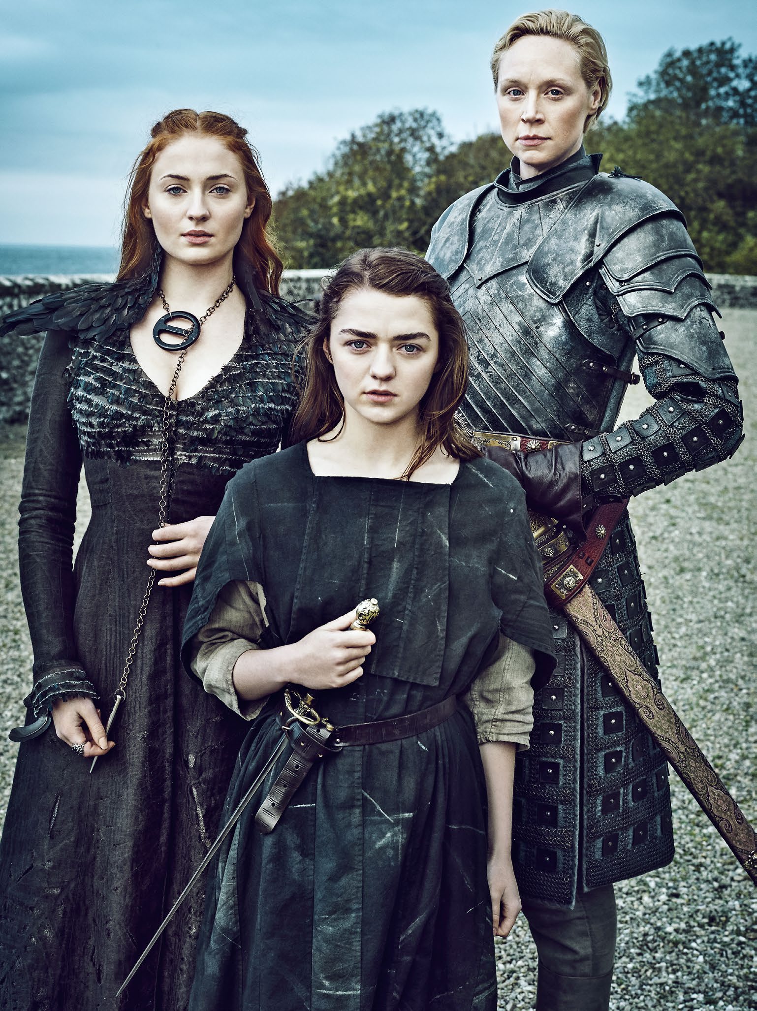 sansa and arya with brinne Stark Photo