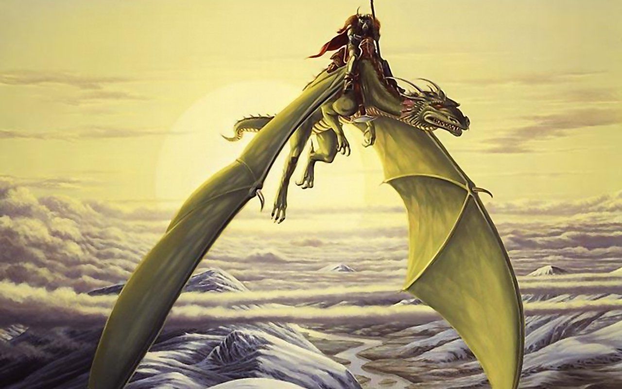 Fantasy Dragon Dragon Rider Winter Snow HD Wallpaper 1280x798