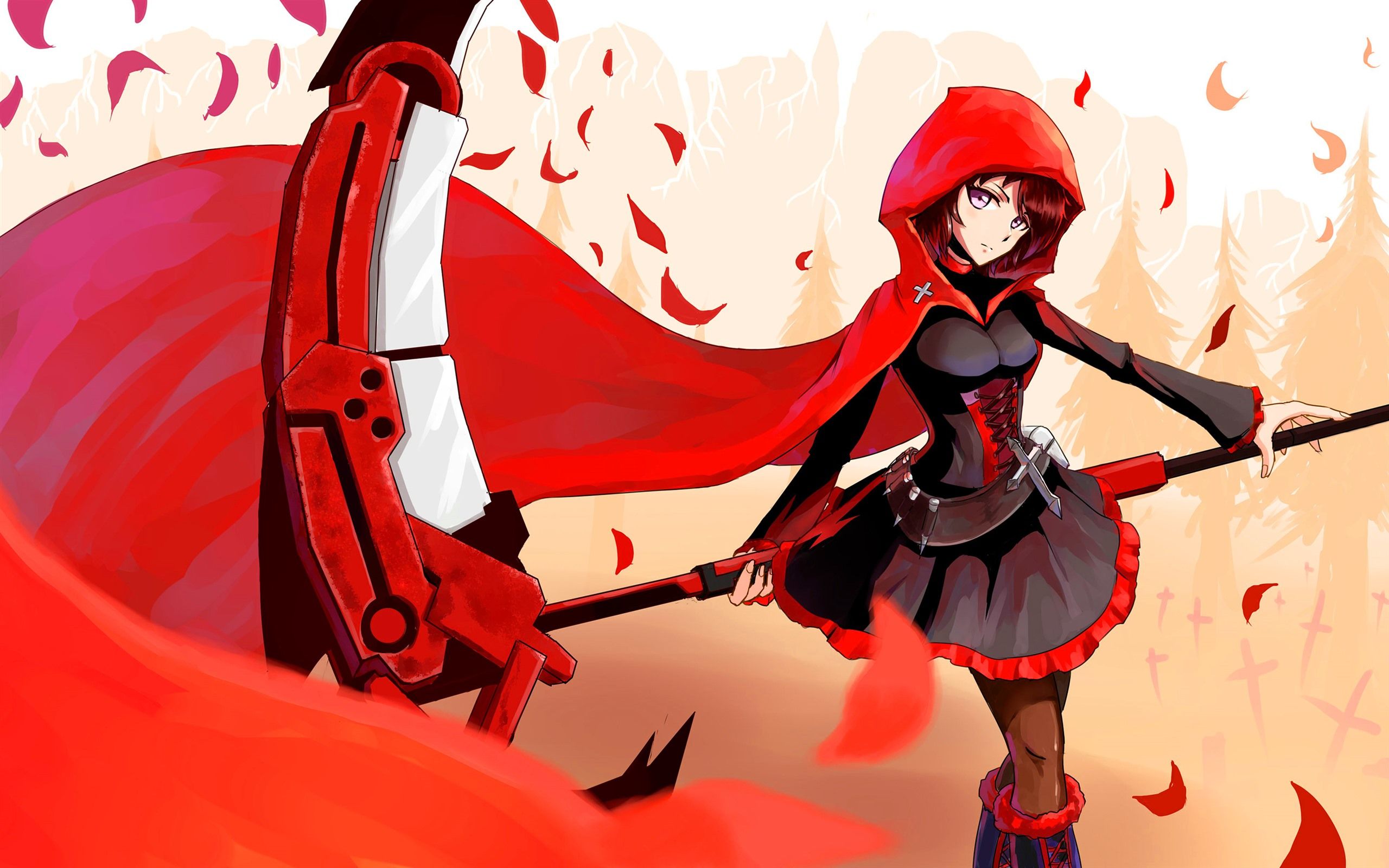 Wallpaper Little Red Riding Hood, anime girl 2880x1800 HD Picture, Image