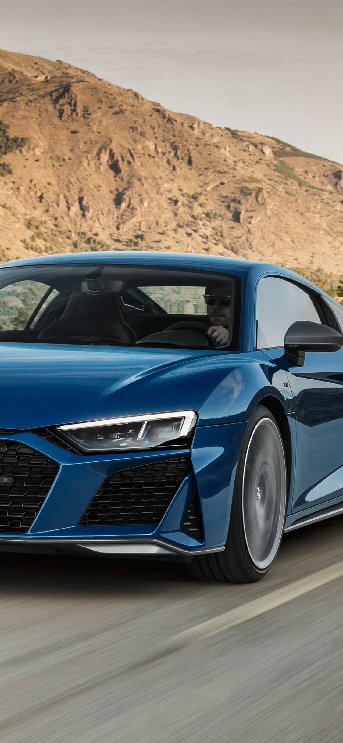 Audi R8 2019 Blue Car Speed 1242x2688 IPhone 11 Pro XS Max Wallpaper, Background, Picture, Image