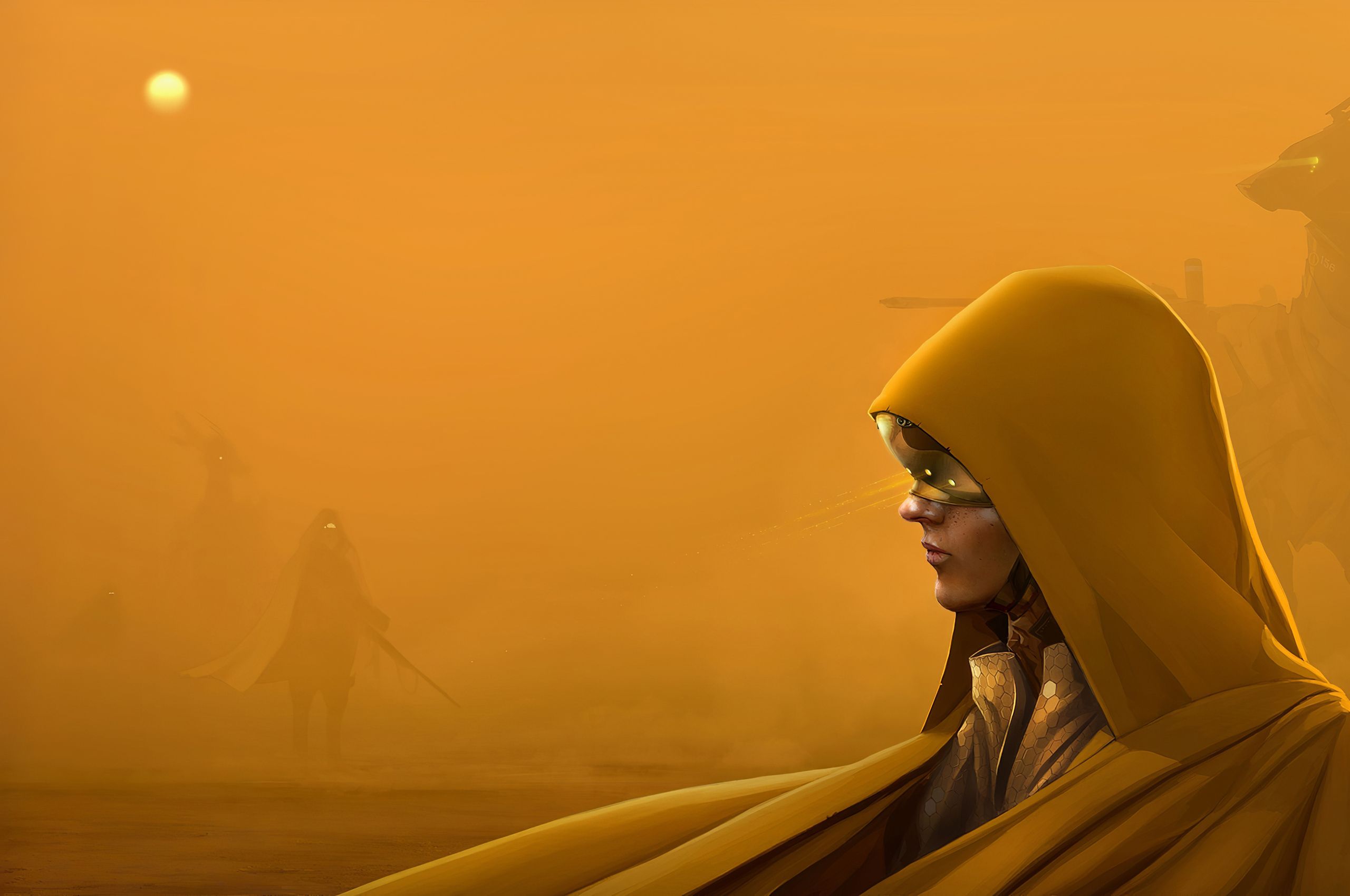 Sand Storm Girl In Hood 4k Chromebook Pixel HD 4k Wallpaper, Image, Background, Photo and Picture