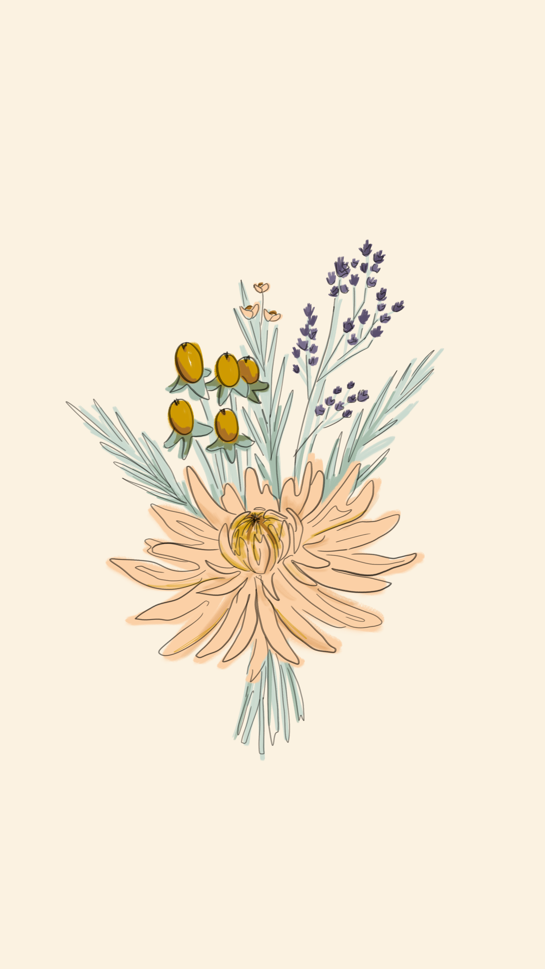 Aesthetic Flower Illustration Wallpapers - Wallpaper Cave