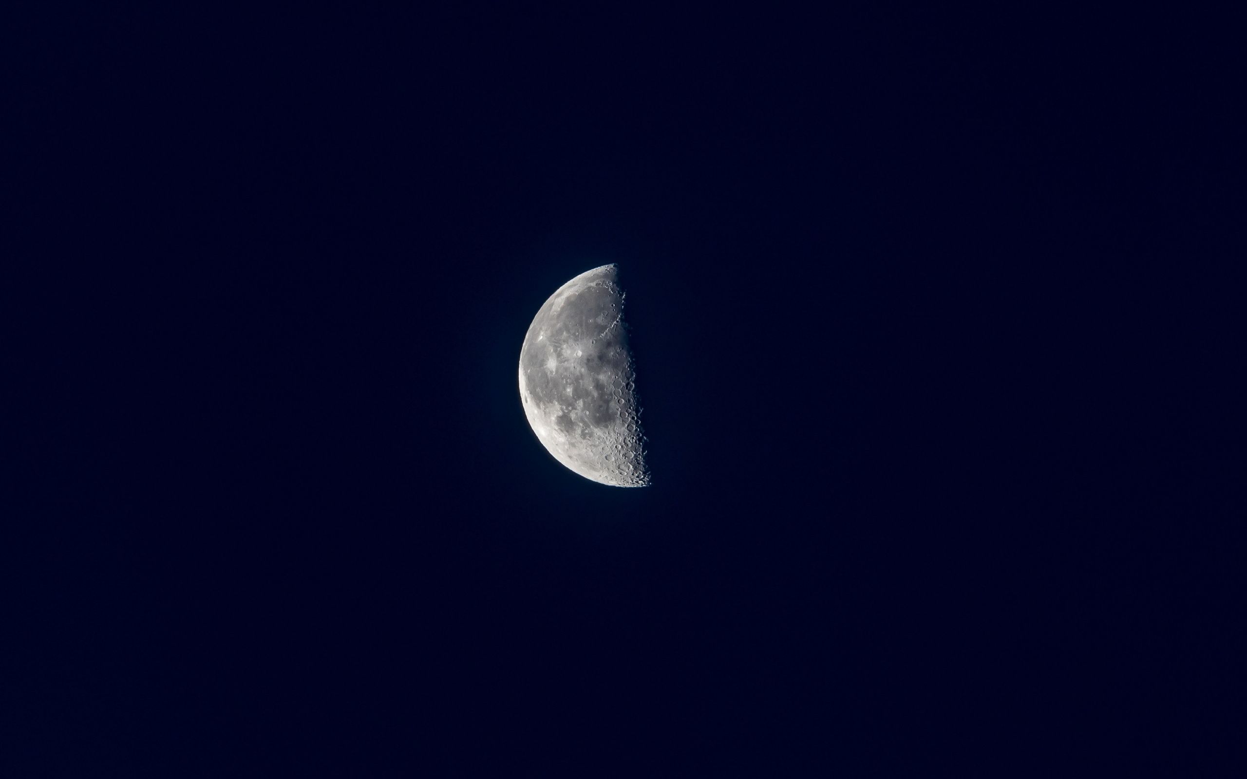 Download Half moon, minimal, night, sky, art wallpaper, 2560x1600, Dual Wide, Widescreen 16:10, Widescreen