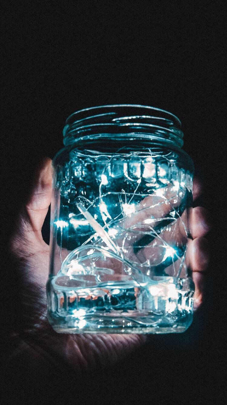 iPhone and Android Wallpaper: Jar Lights Wallpaper for iPhone and Android. Jar lights, Jar, Bottle lights