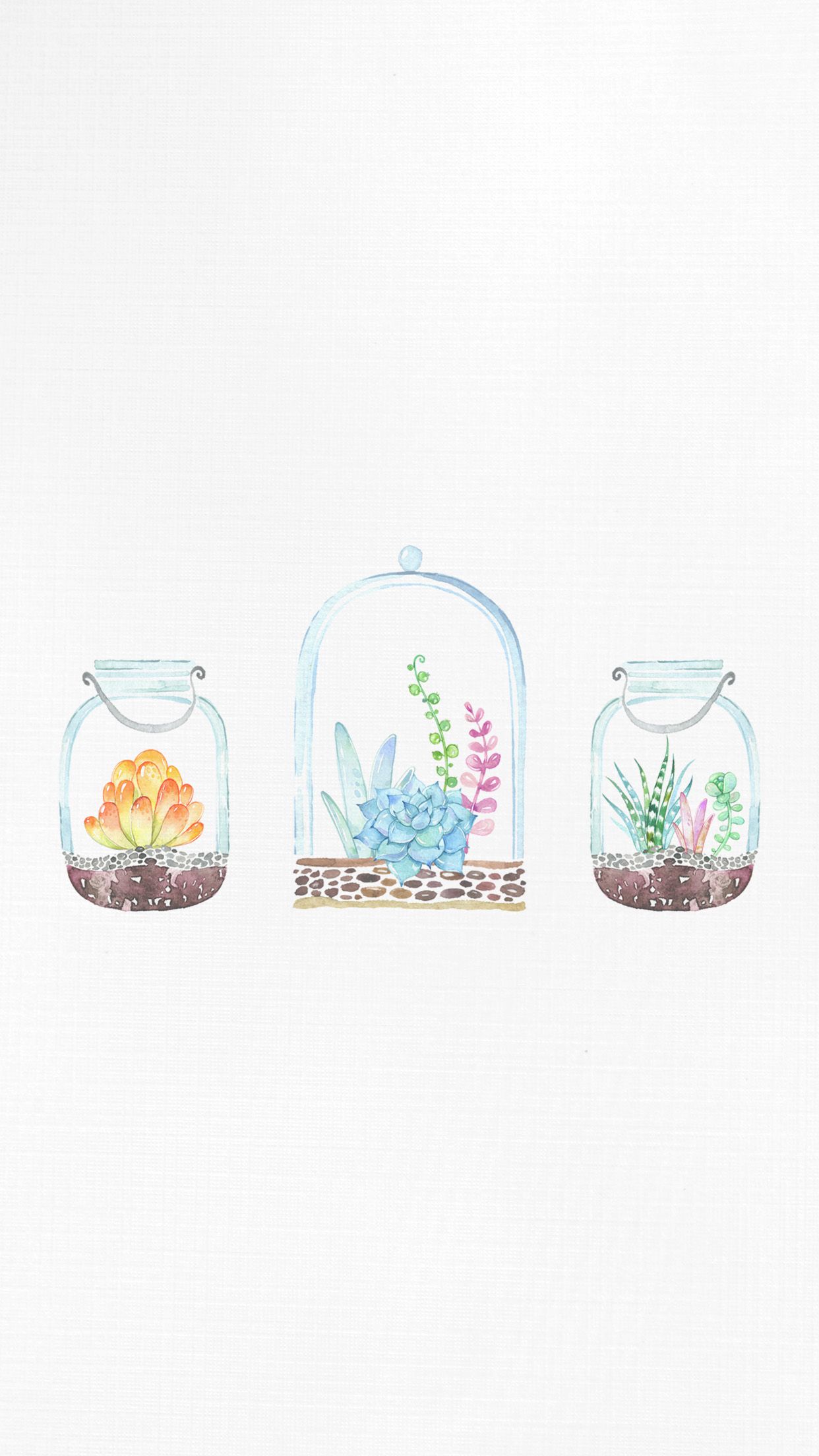 Free Desktop Wallpaper /// Mason Jar Succulents Cottage Market