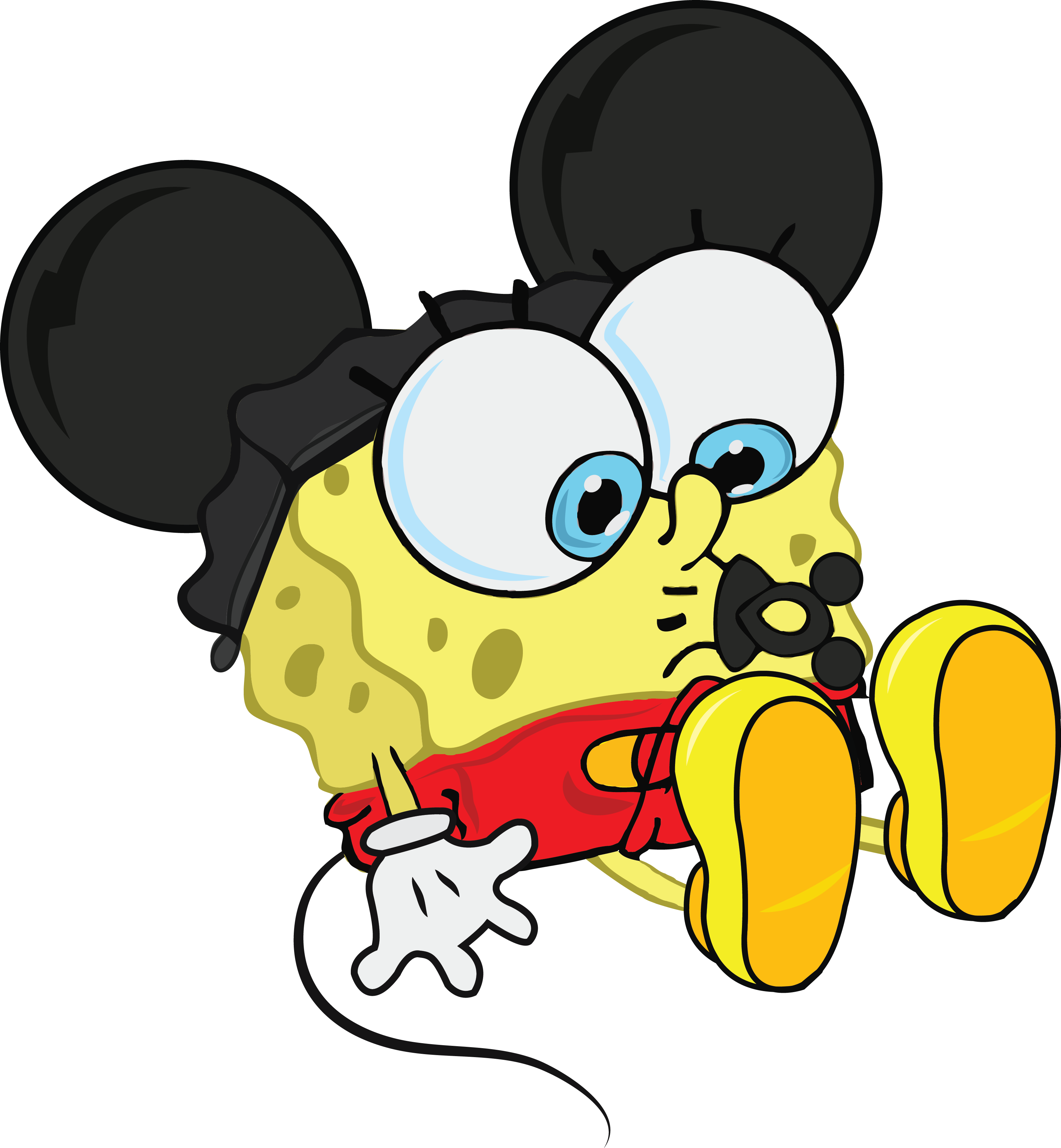 Baby Spongebob Mickey Mouse Collab!. Spongebob Drawings, Cute Cartoon Wallpaper, Cartoon Wallpaper Iphone