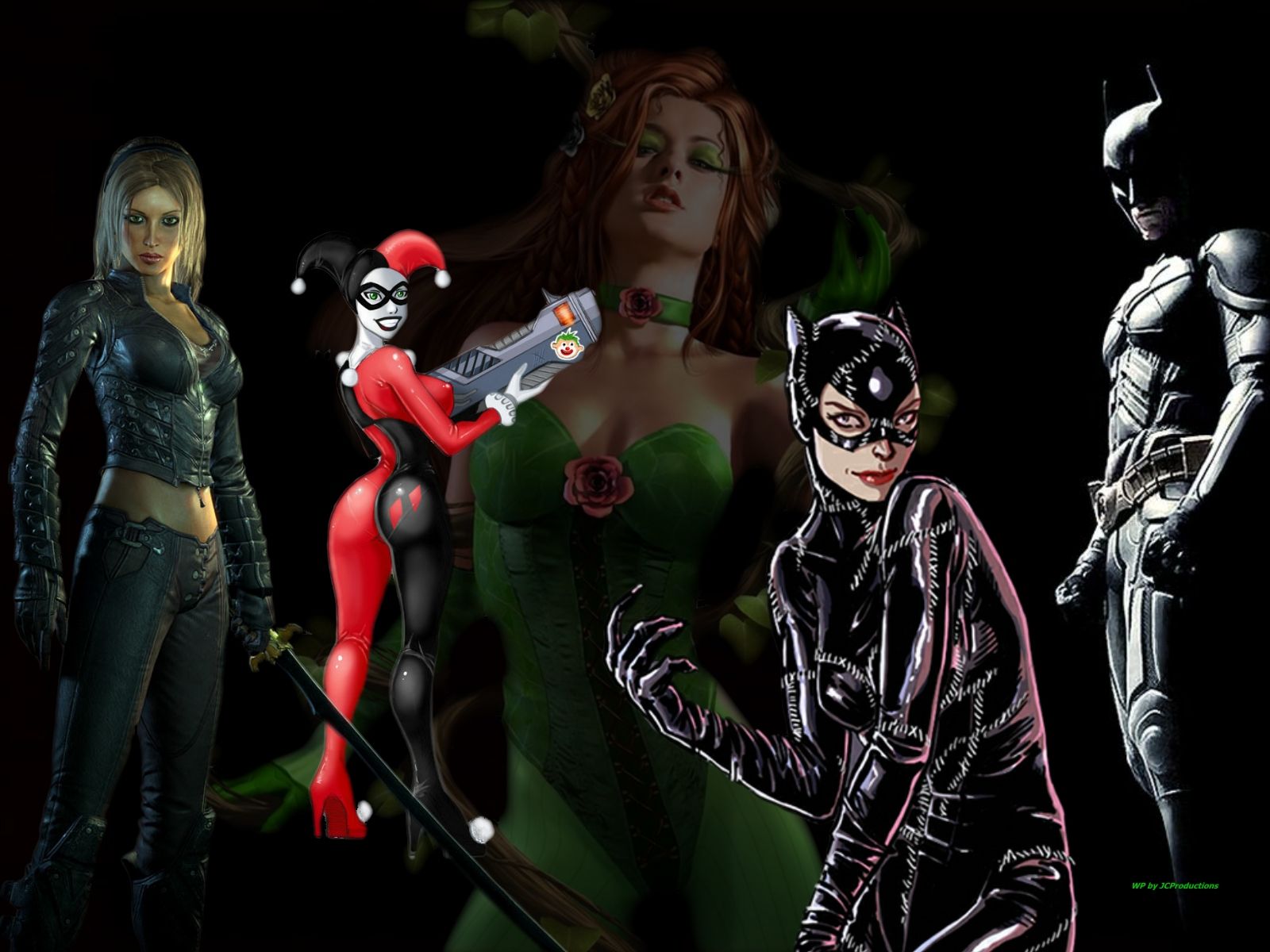Poison Ivy, Catwoman, Talia Al Ghul and Harley Quinn Fatales Wallpaper