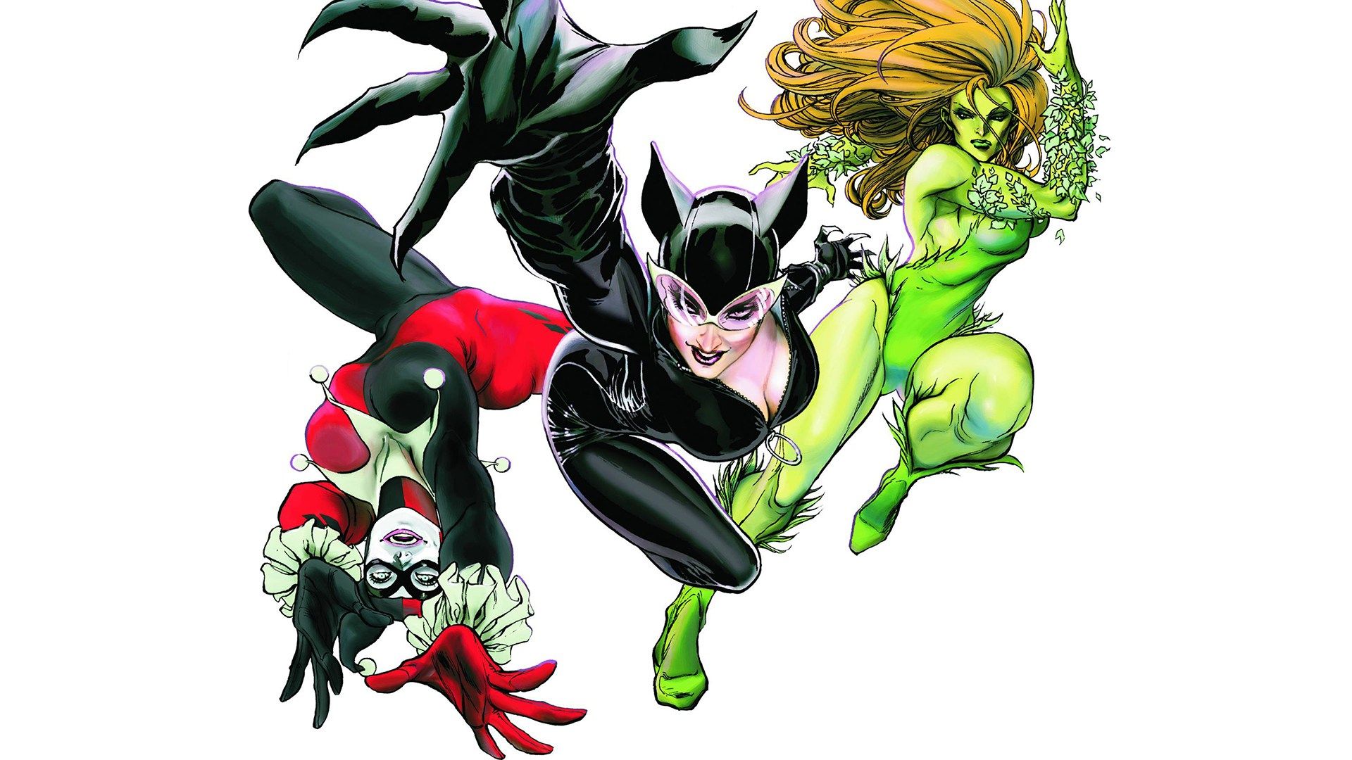 Catwoman, DC, Gotham City Sirens, Harley Quinn, Poison Ivy HD Wallpapers &a...
