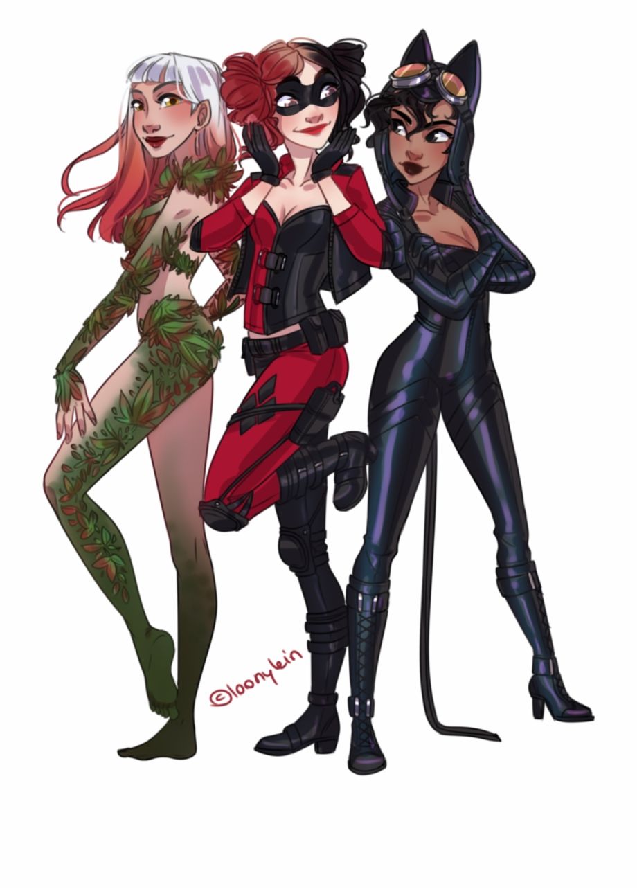 poison ivy and harley quinn and catwoman wallpaper