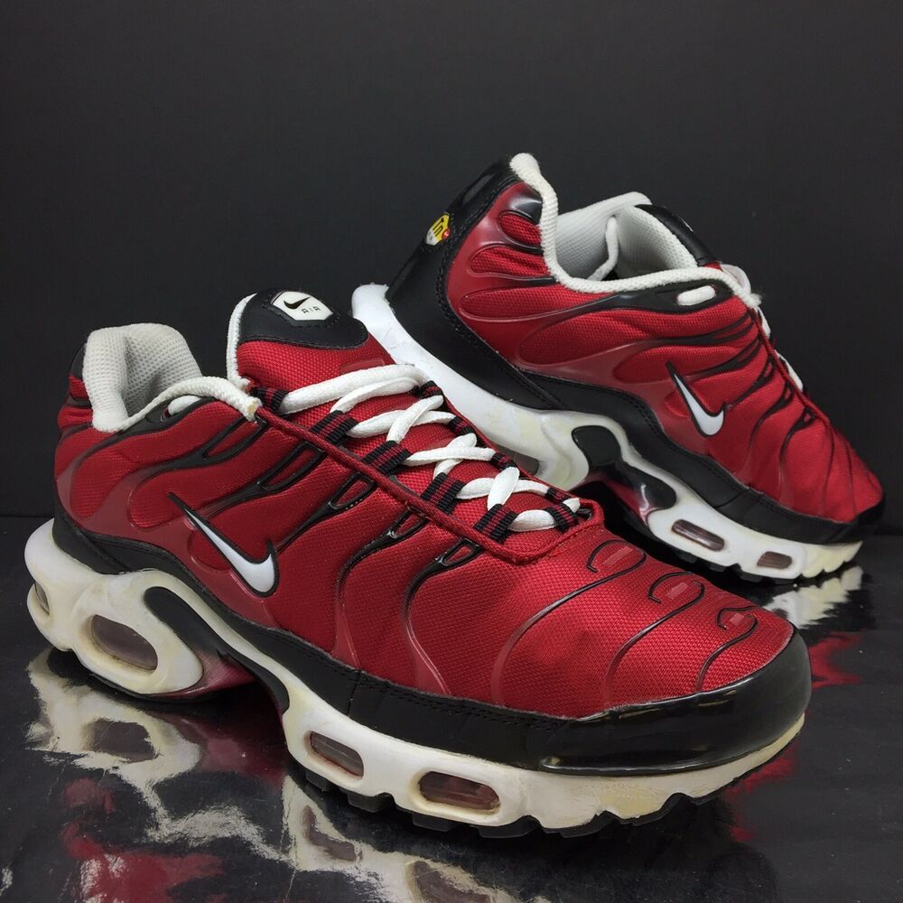 Nike Air Max Plus TN 1 Mens Trainers Red Black Size 7 RARE Sneakers EU 42 US 8. EBay. Nike Air Max Plus, Retro Sneakers Men, Air Max Sneakers