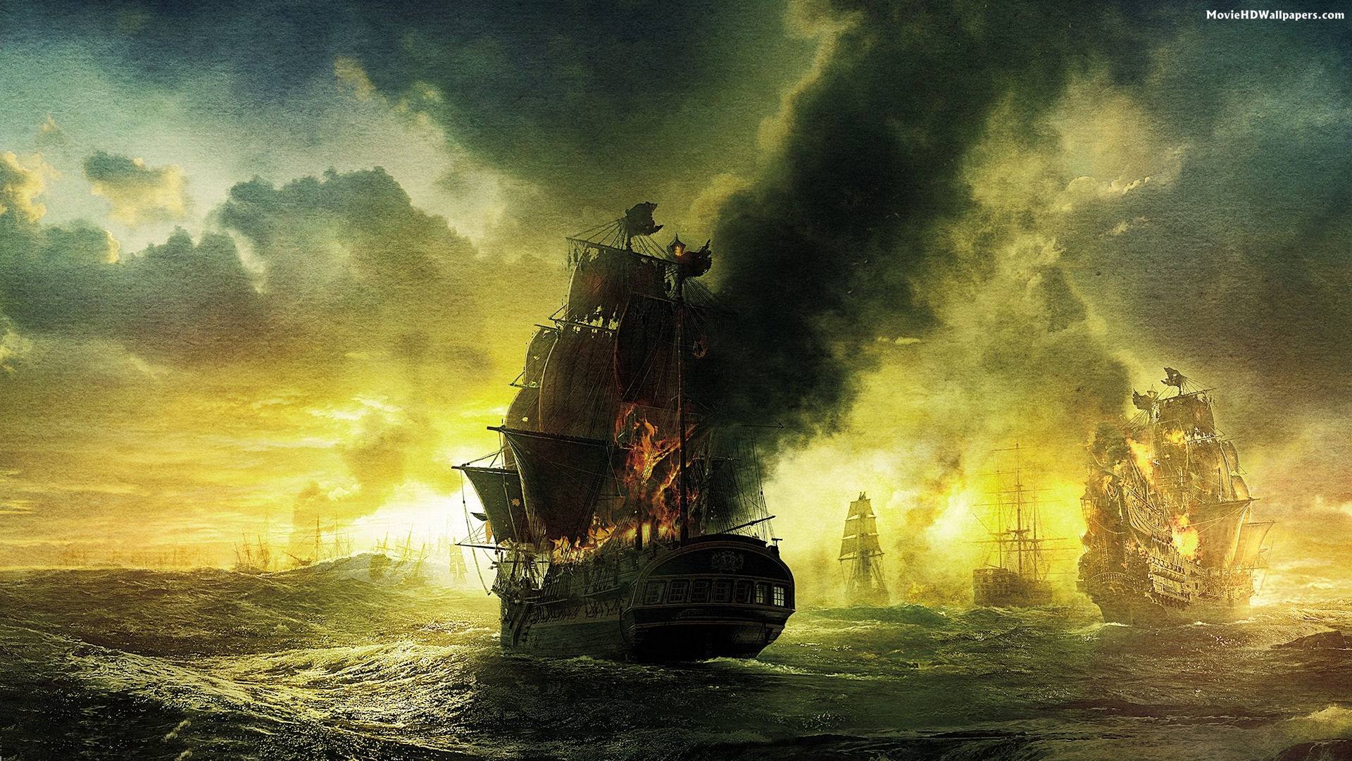 Pirates of the Caribbean On Stranger Tides Ship. Movie HD Background