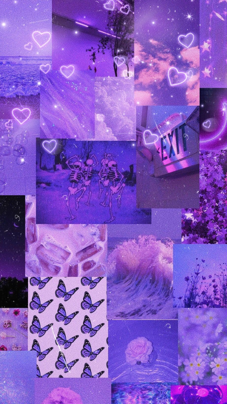 Purple Aesthetic Collage Wallpapers Wallpaper Cave