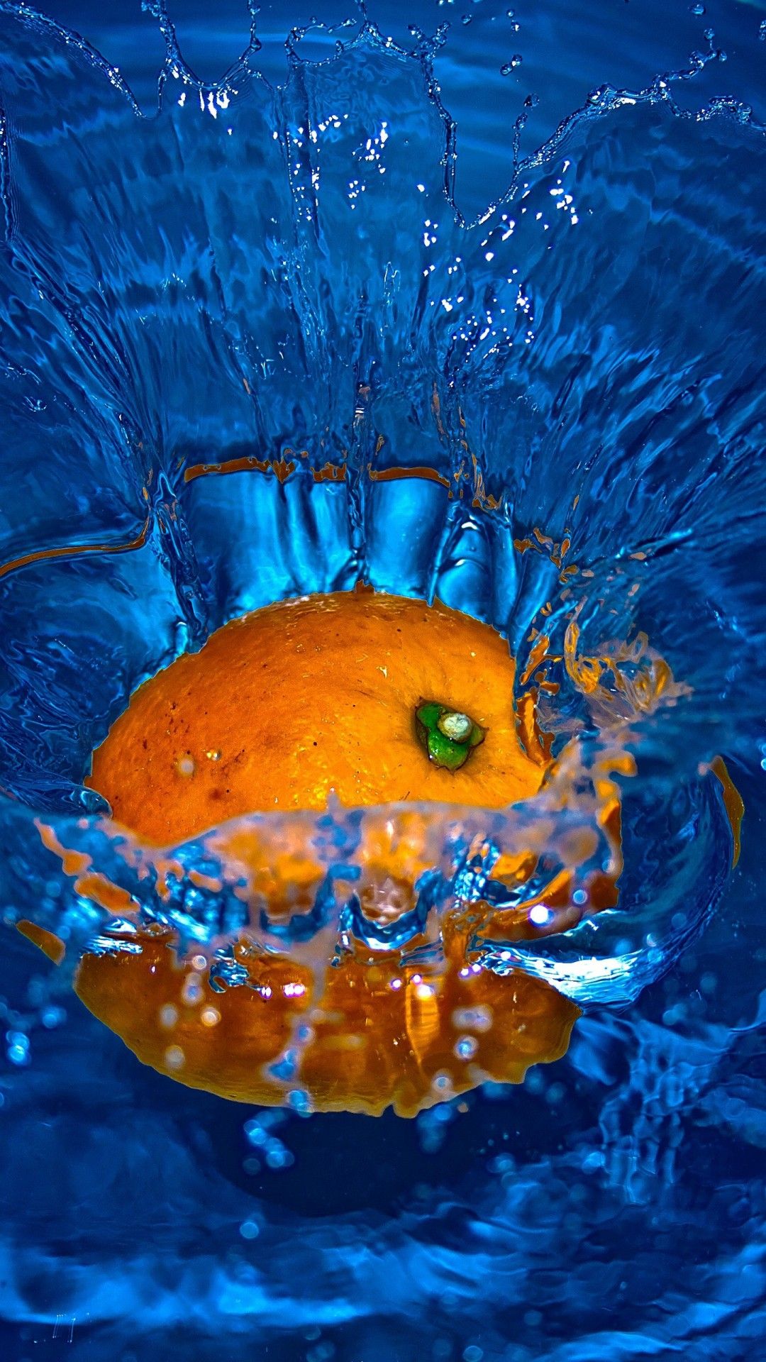 Orange Fruit Splash 4K Wallpaper