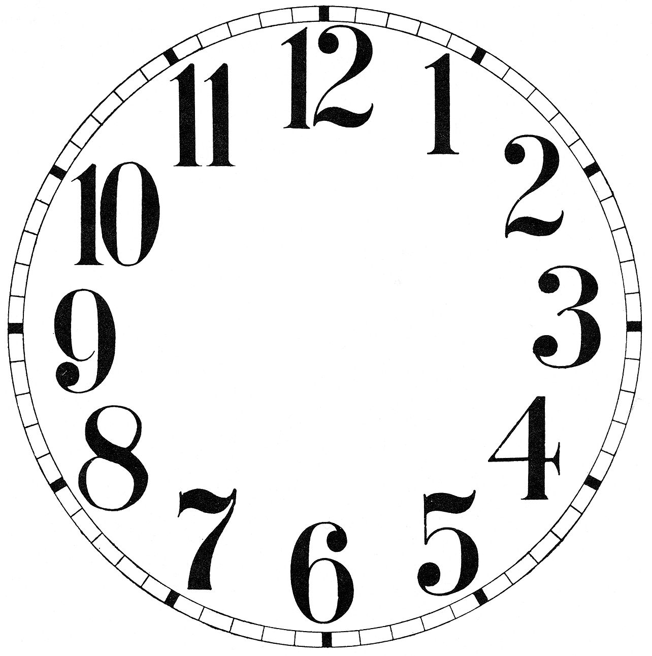Clock Face Image Your Own! Graphics Fairy