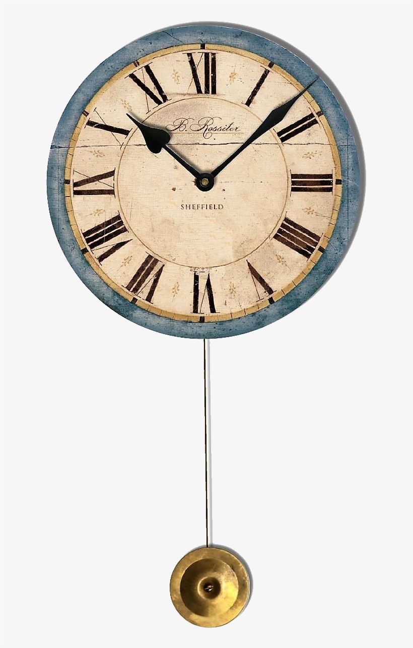 Rossiter Blue Pendulum Wall Clock Ultra Silent Vintage Big Wall Clock PNG Image. Transparent PNG Free Download on SeekPNG