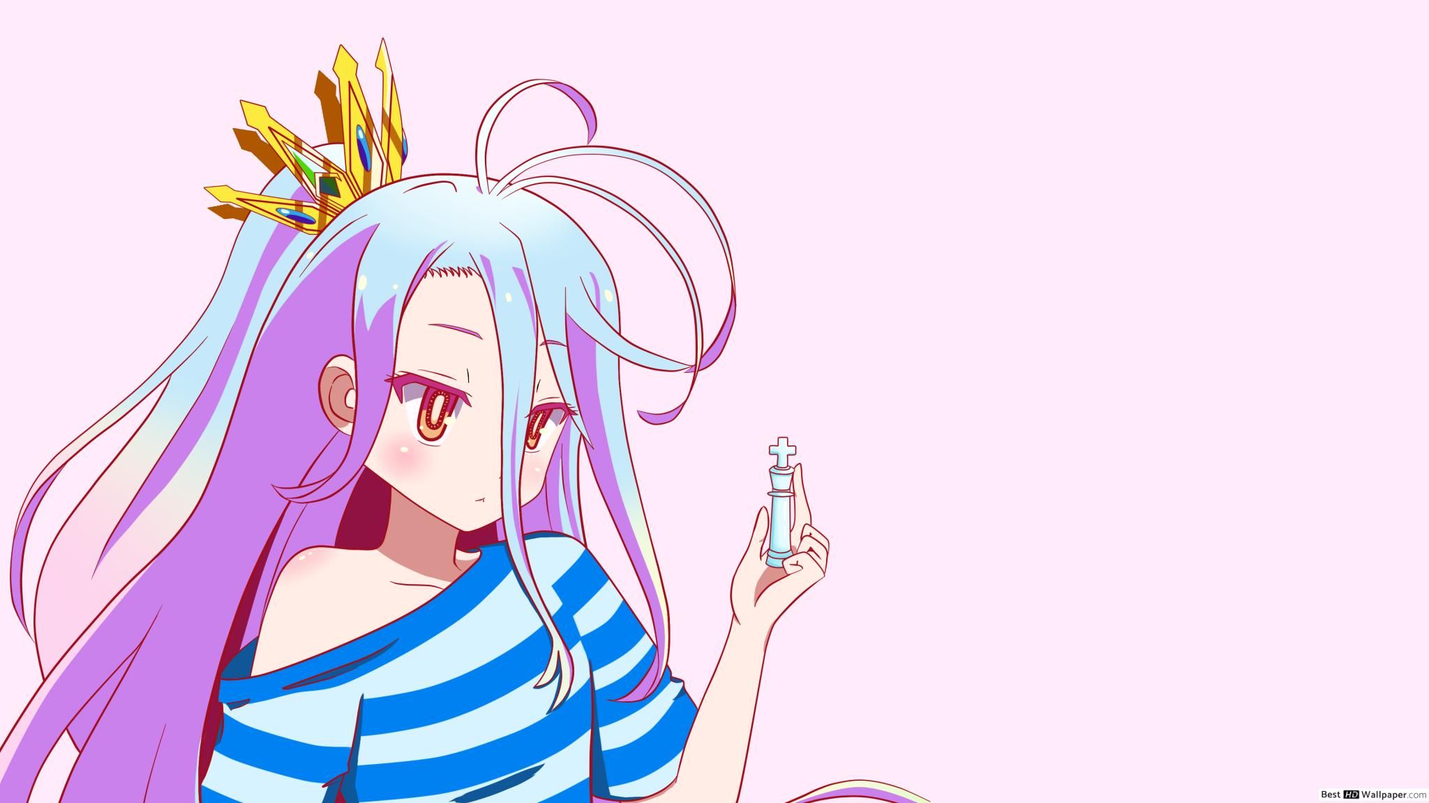 Shiro with a golden crown HD wallpaper download
