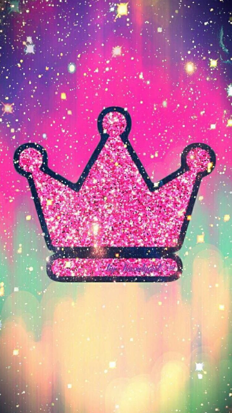 Glittery princess crown. Galaxy wallpaper, Pink wallpaper girly, Galaxies wallpaper