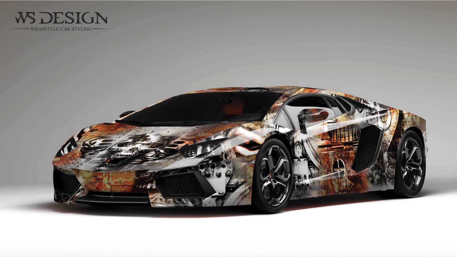 Home Car Wrapping Lamborghini Aventador Art Design Wraps