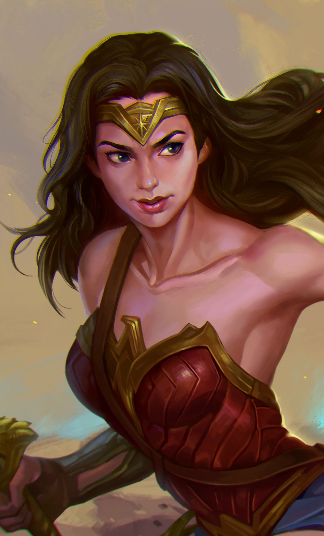 Download Superhero, princess Diana, dc comics, wonder woman wallpaper, 1280x2120, iPhone 6 Plus