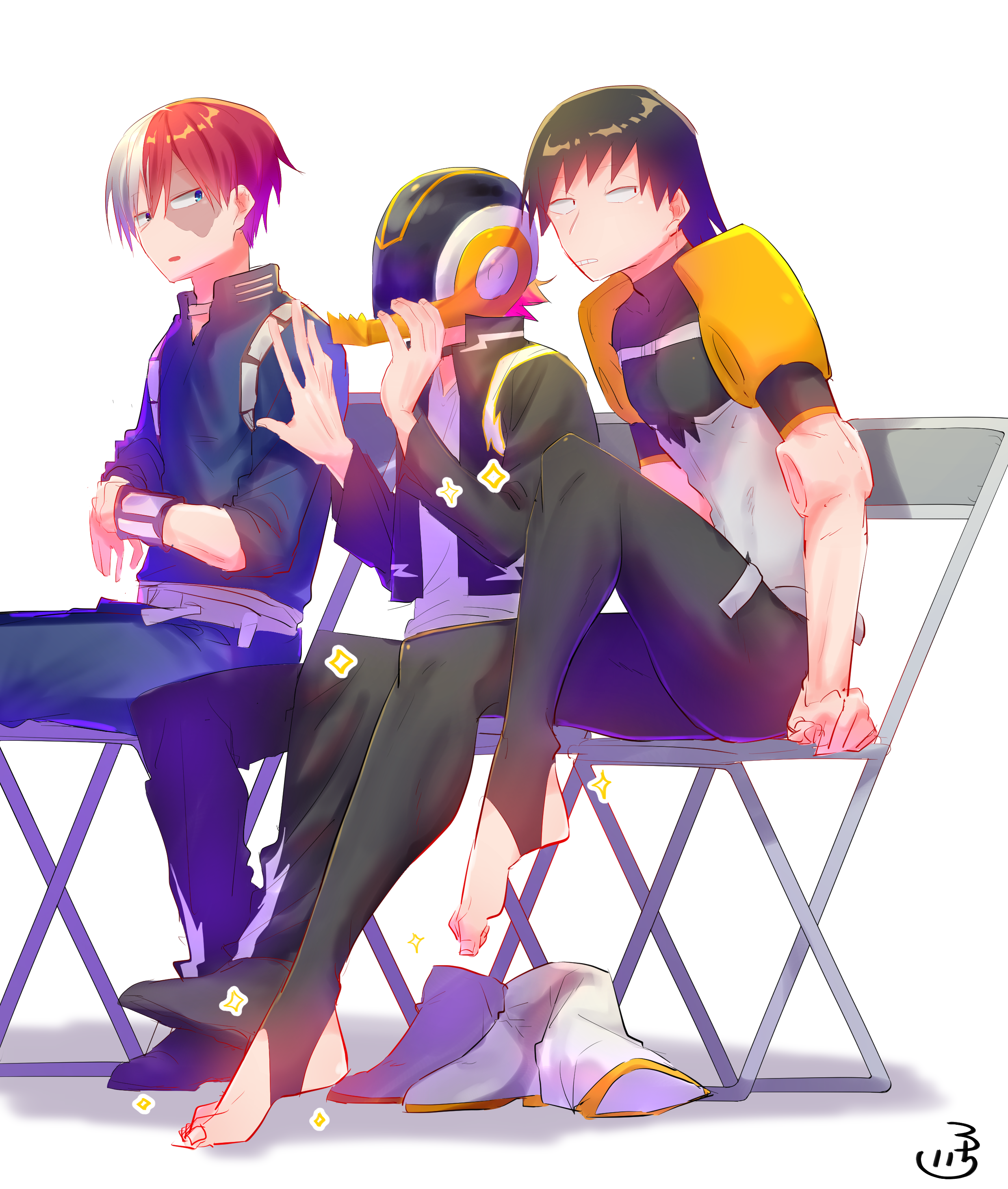 kamisero. denki wearing sero's helmet!!!. My hero academia memes, My hero, My hero academia 2