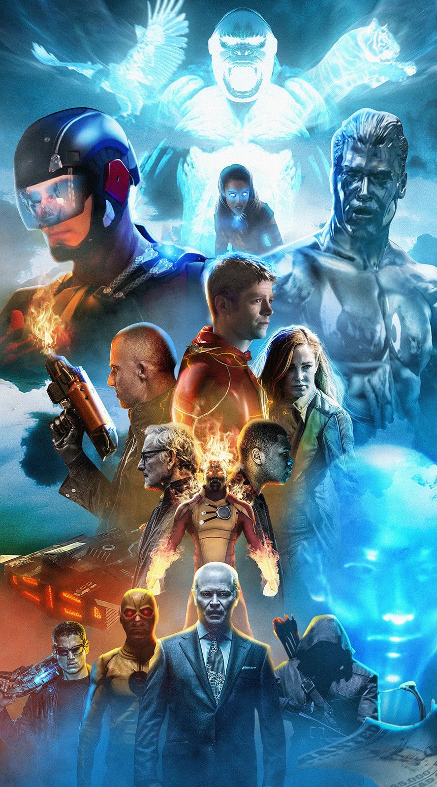Styled Legends Of Tomorrow Poster By Bosslogic On Artwork 5. Dc Legends Of Tomorrow, Superhero Shows, Legends Of Tommorow