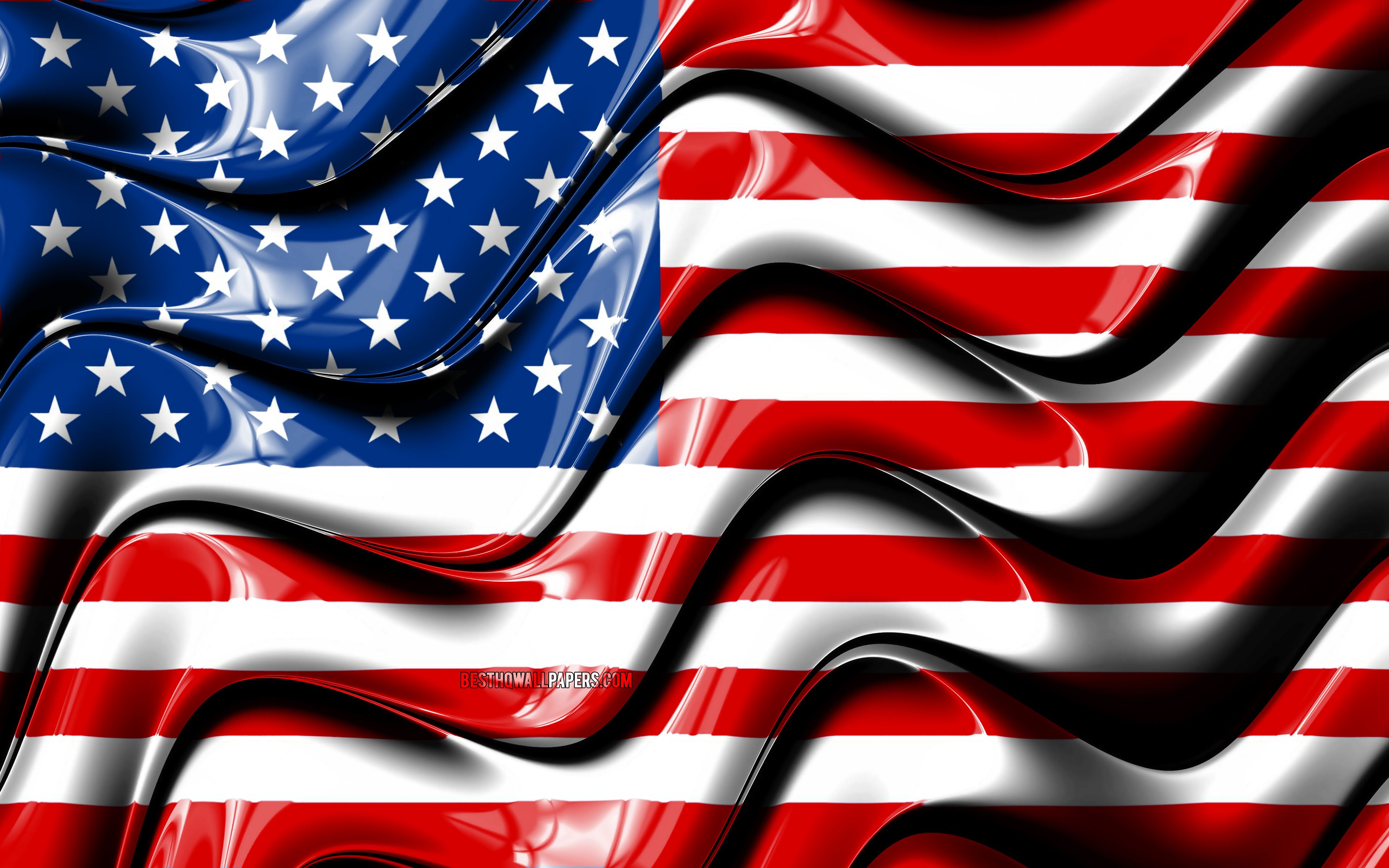 Download wallpaper USA flag, 4k, North America, national symbols, Flag of USA, 3D art, United States of America, USA, United States flag, North American countries, USA 3D flag, american flag for desktop