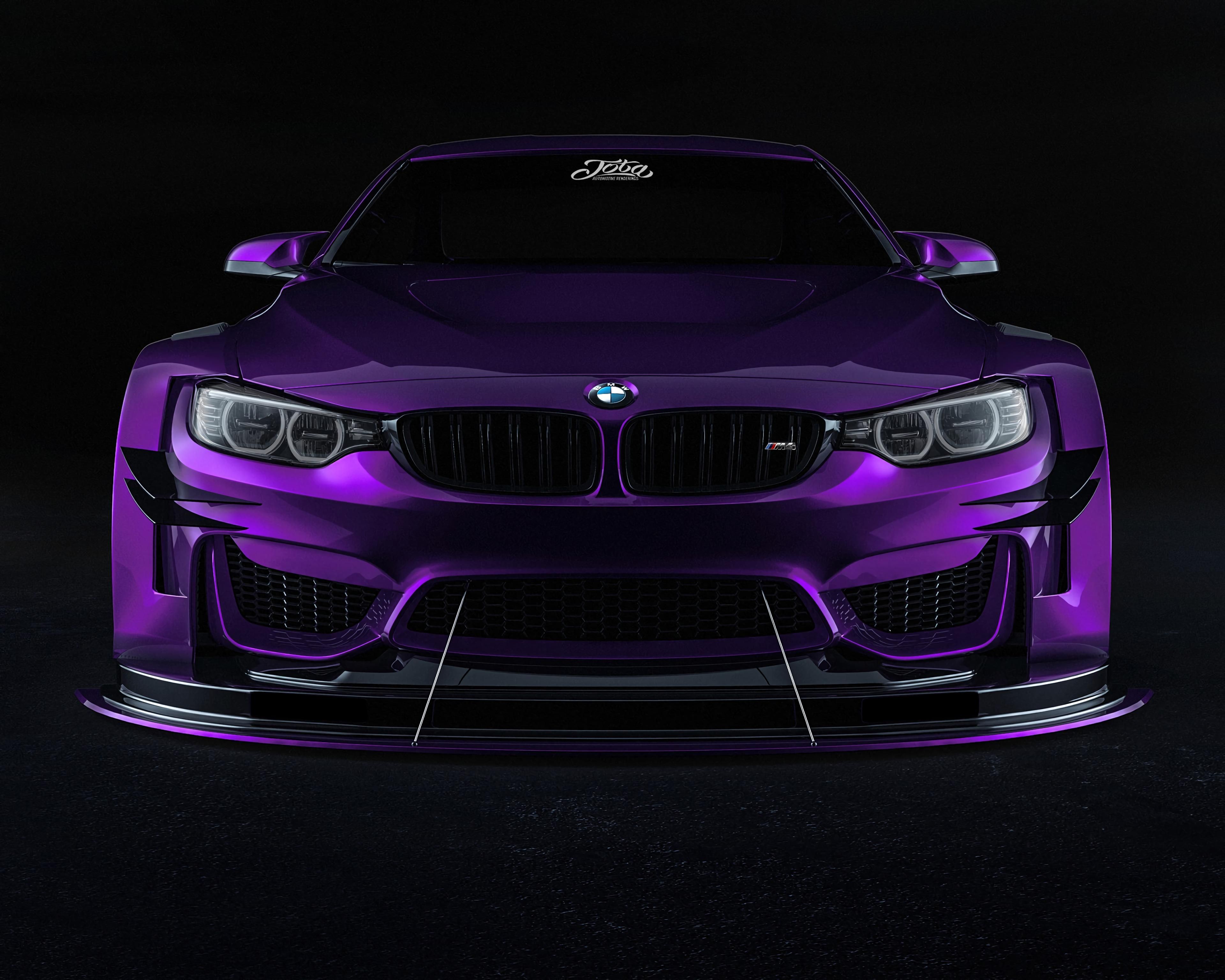Bmw, Car, Sportscar, Purple, Front View