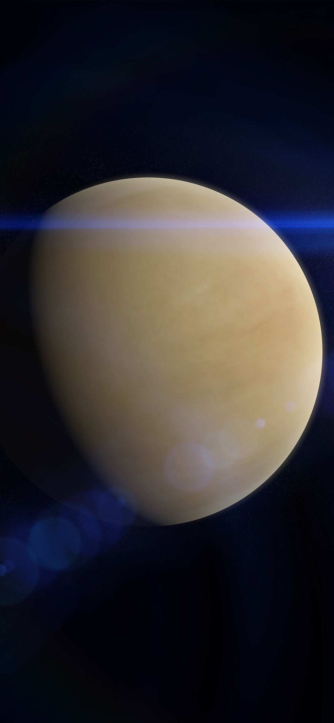 iPhone X wallpaper. venus space blue flare art minimal nature