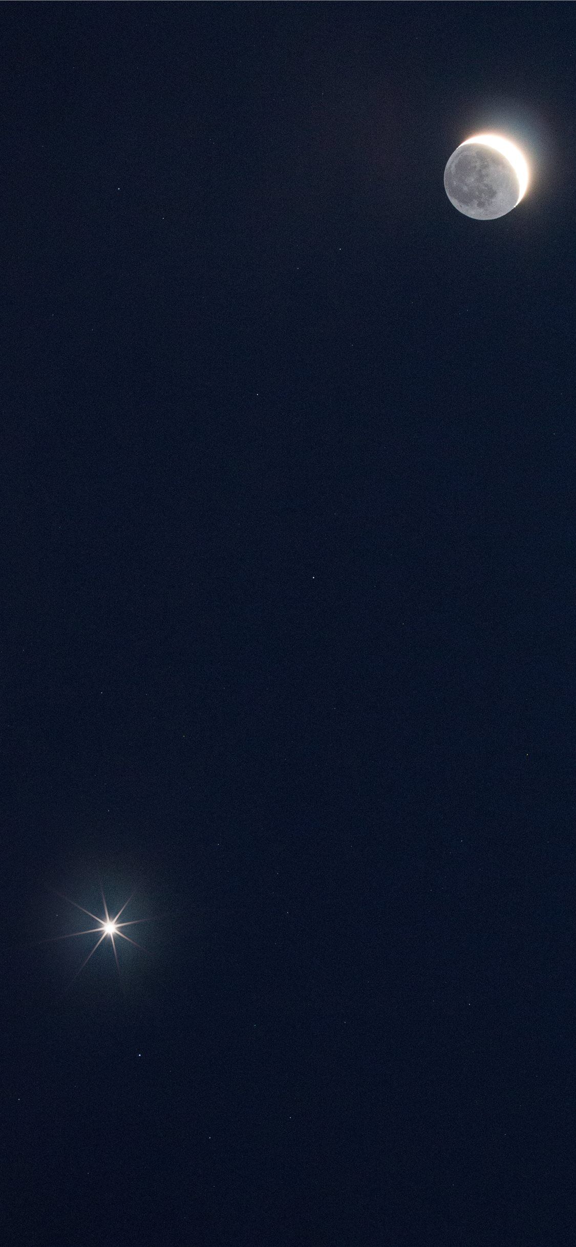Moon and Venus iPhone X Wallpaper Free Download
