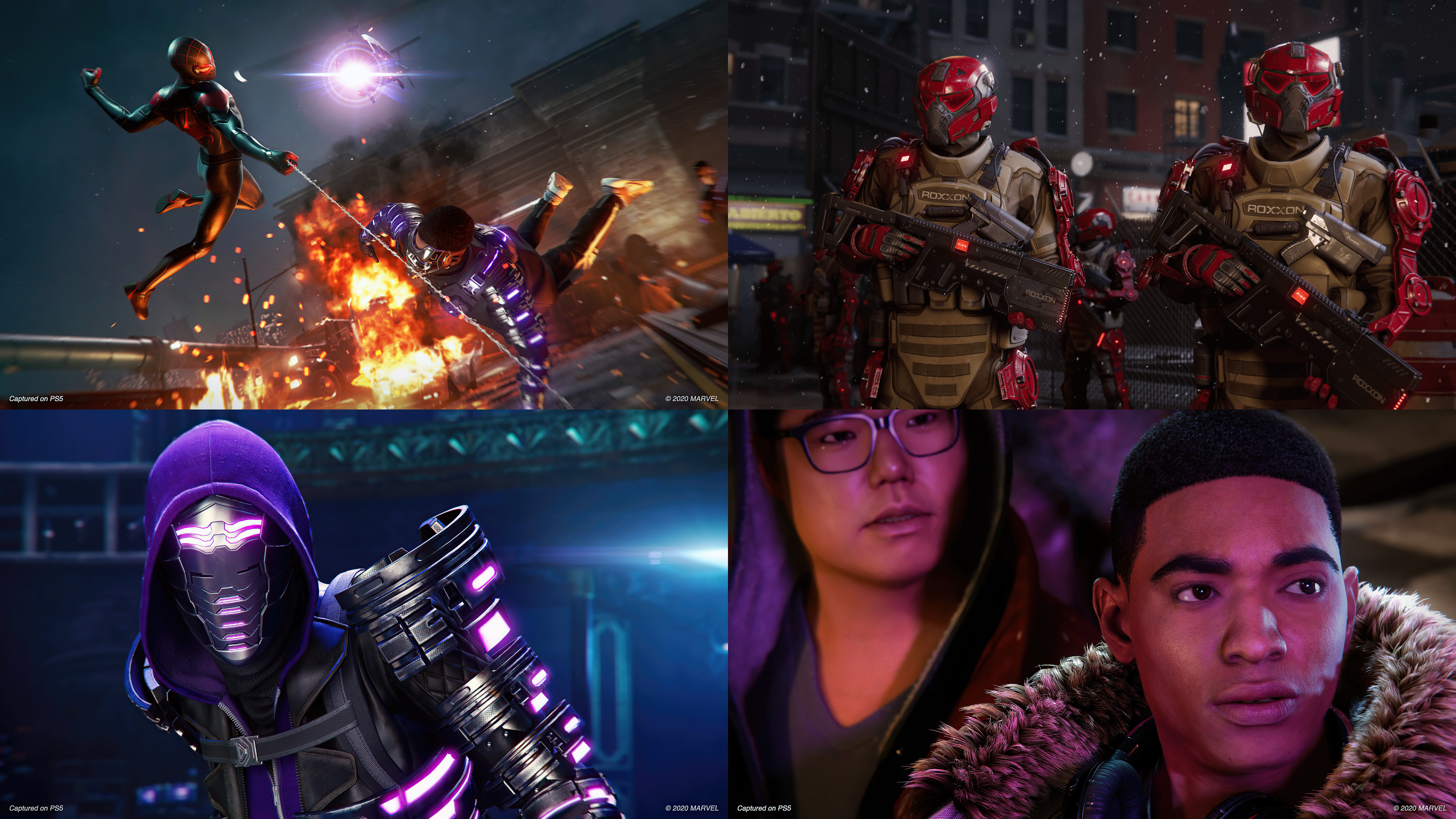Here's 4 8K wallpaper based on the latest image released by Sony for Miles Morales on PS5