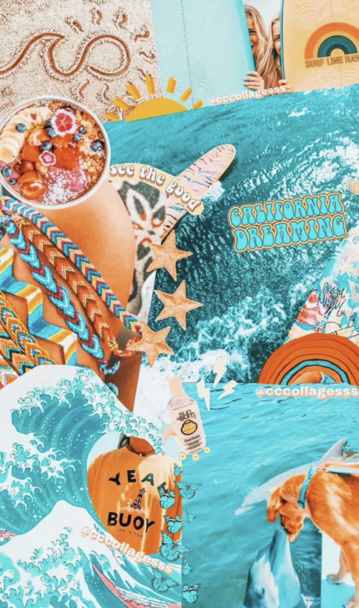 Beachy Aesthetic Collage Wallpaper Laptop - Krysfill Myyearin