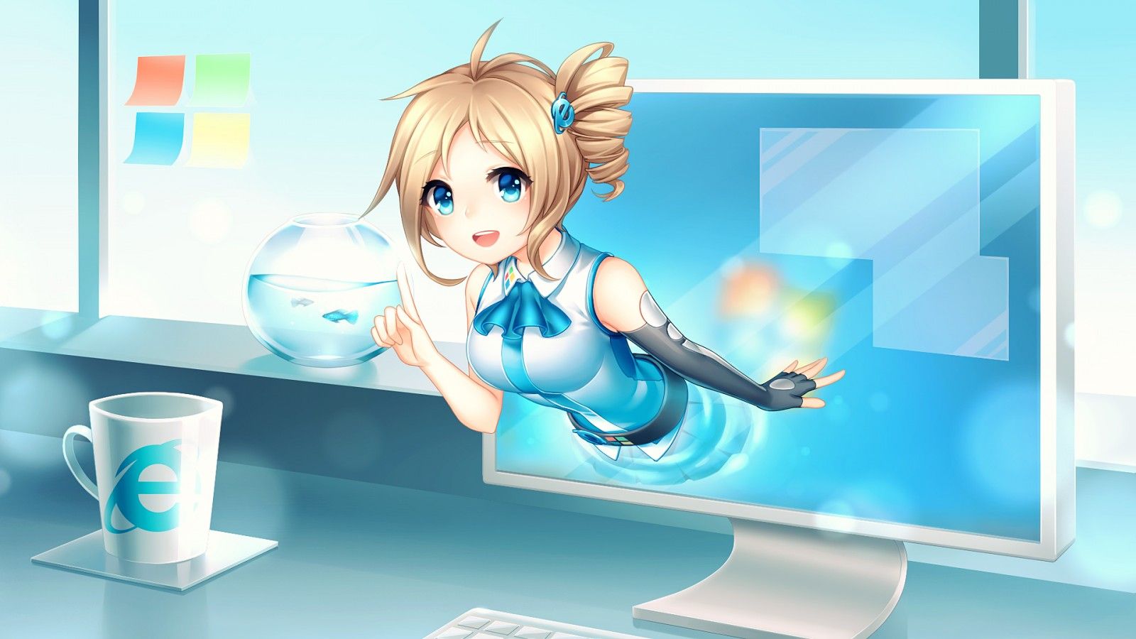 Wallpaper Inori Aizawa, Microsoft, Windows, Internet Explorer, HD, Anime,. Wallpaper for iPhone, Android, Mobile and Desktop