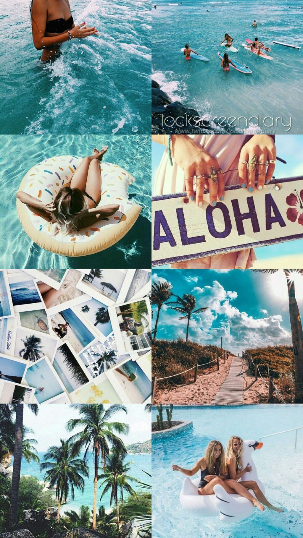 Wallpaper iphone summer, Aesthetic wallpaper, Collage background