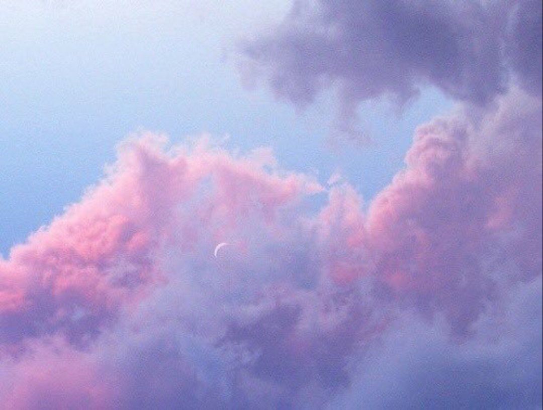 Desktop Pink Clouds Aesthetic Wallpaper