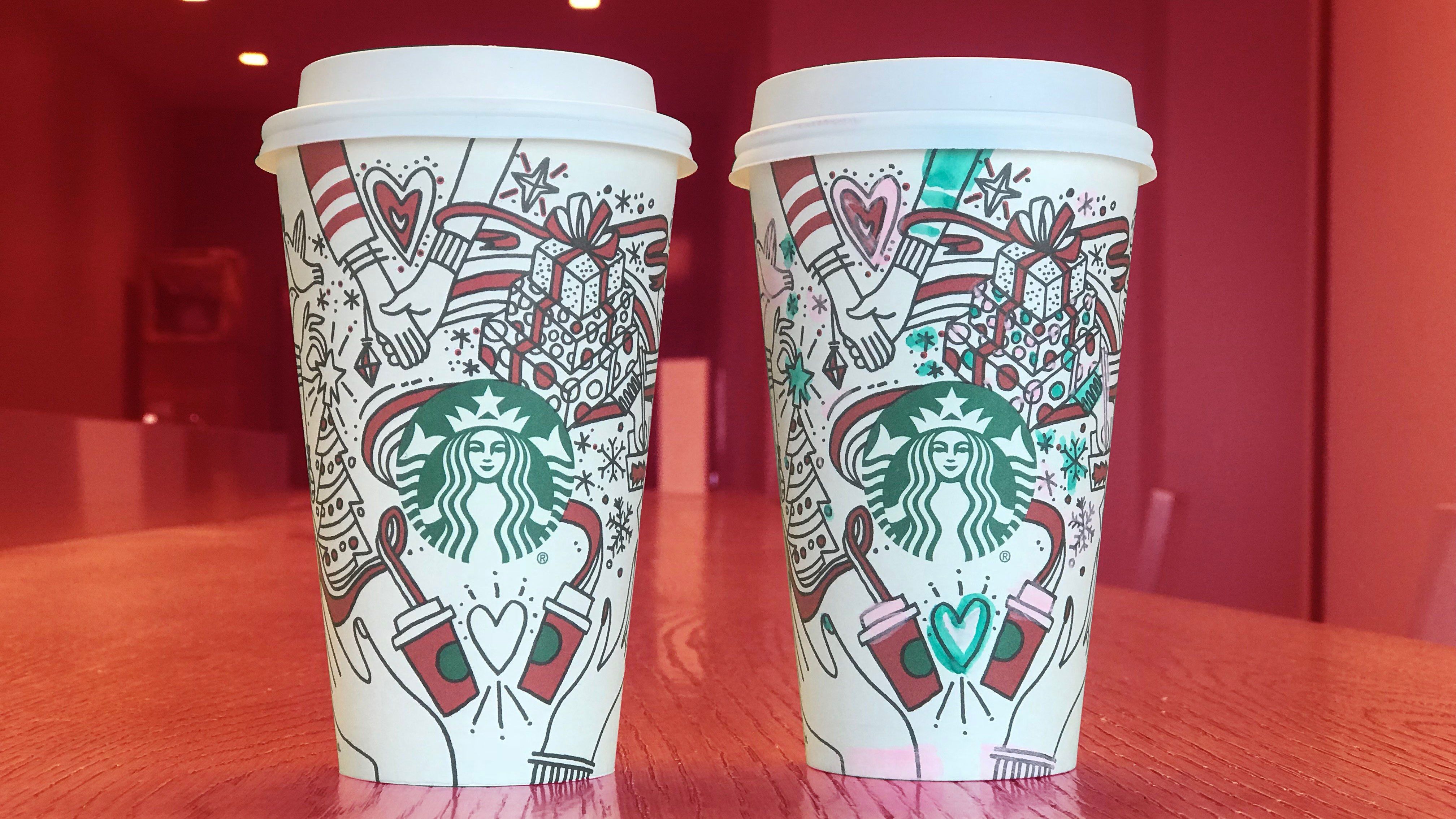 Cute Starbucks Wallpaper with Holiday Cups Close Up Photo Wallpaper. Wallpaper Download. High Resolution Wallpaper