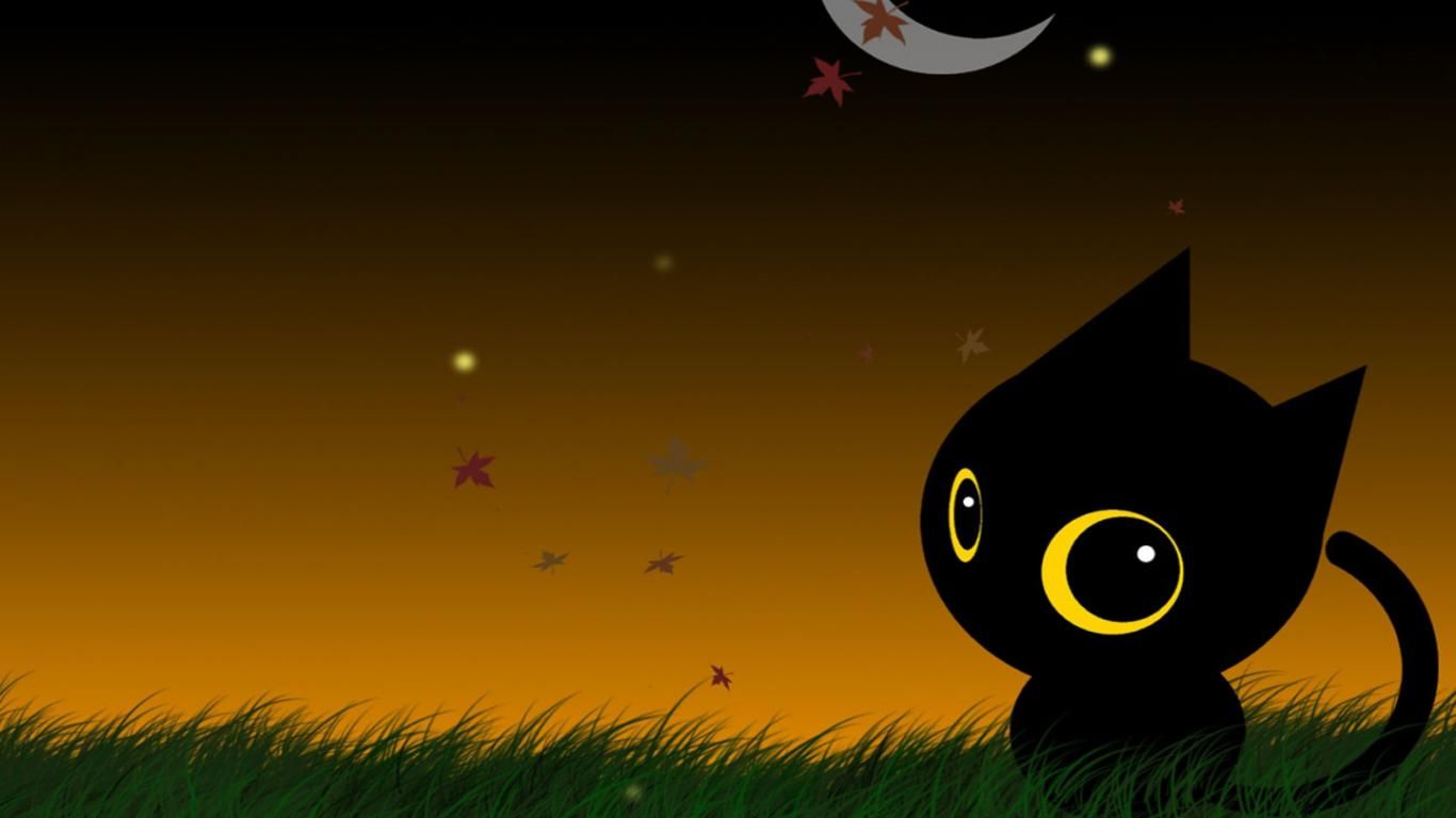 Black Cat Halloween Wallpaper