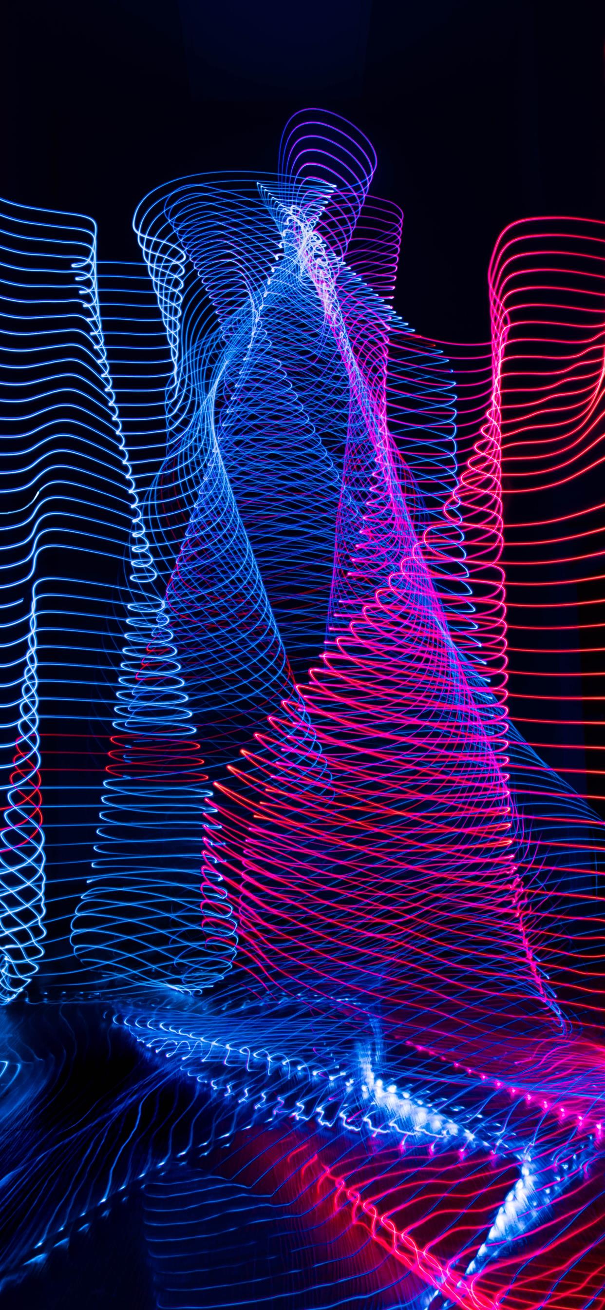 blue red and pink abstract artwork iPhone 11 Wallpaper Free Download