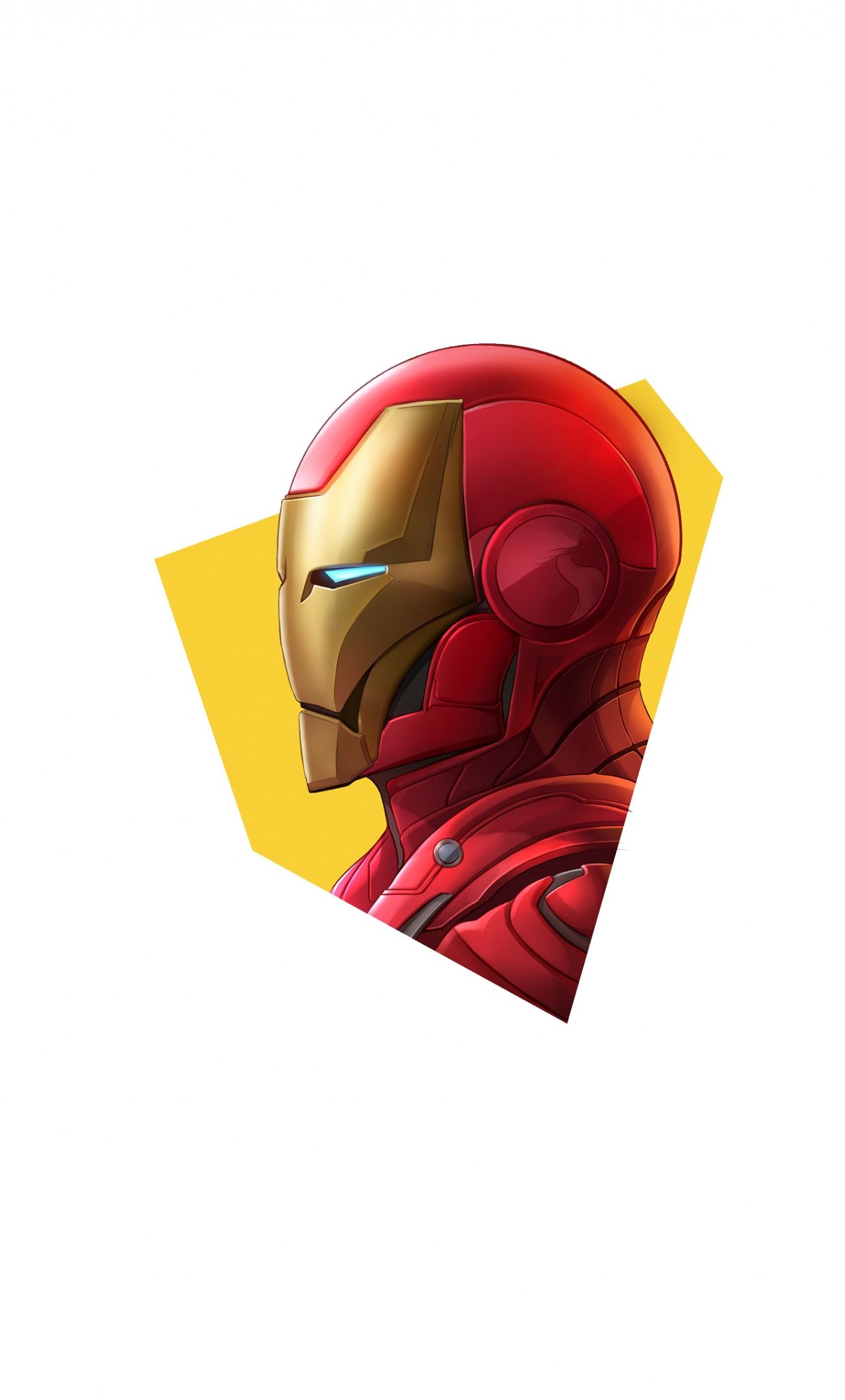 Download Iron man, simple and minimal, art wallpaper, 1280x2120, iPhone 6 Plus