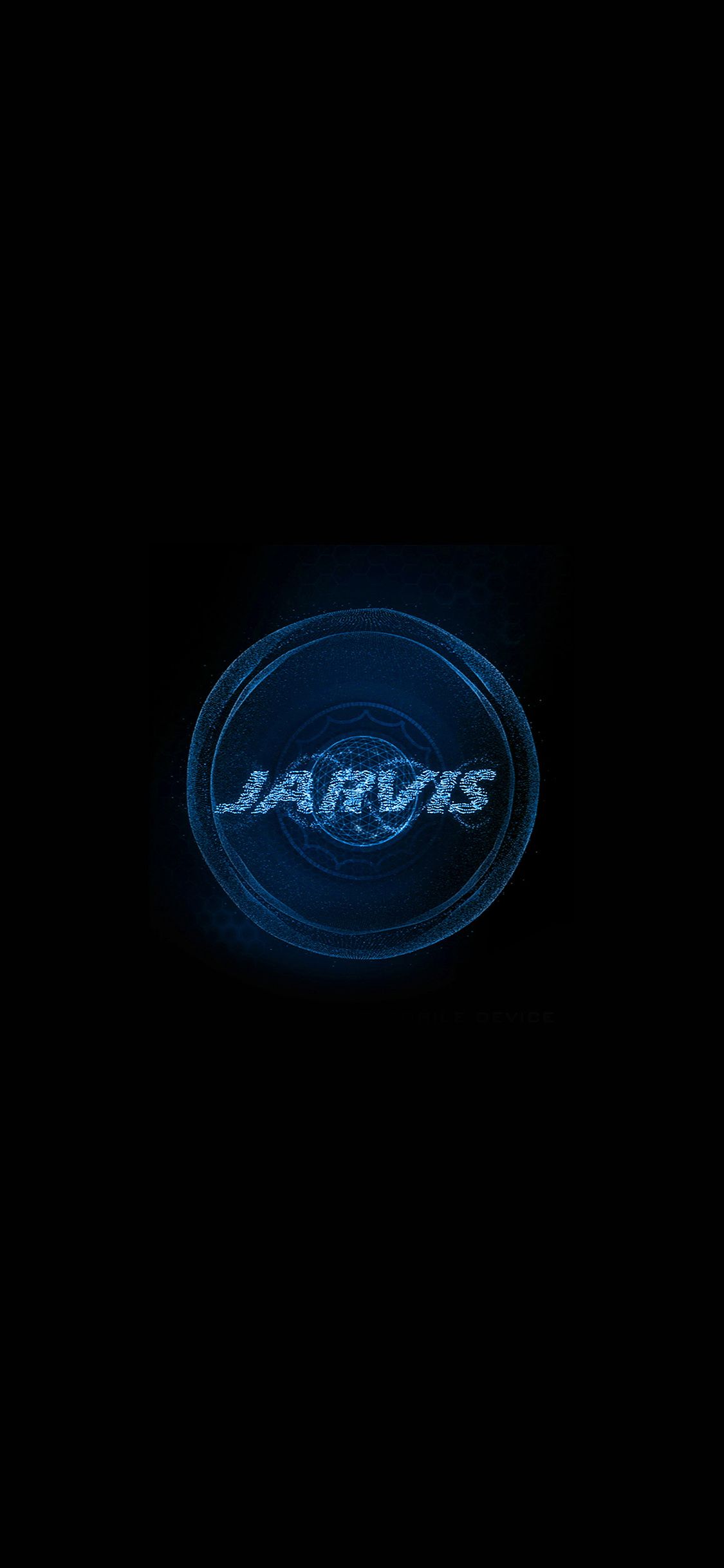Jarvis Ironman Art Minimal Blue Wallpaper