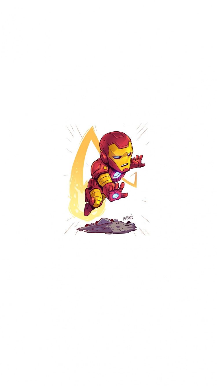 Download Iron man, minimal, art wallpaper, 750x1334, iphone 7, iPhone 8