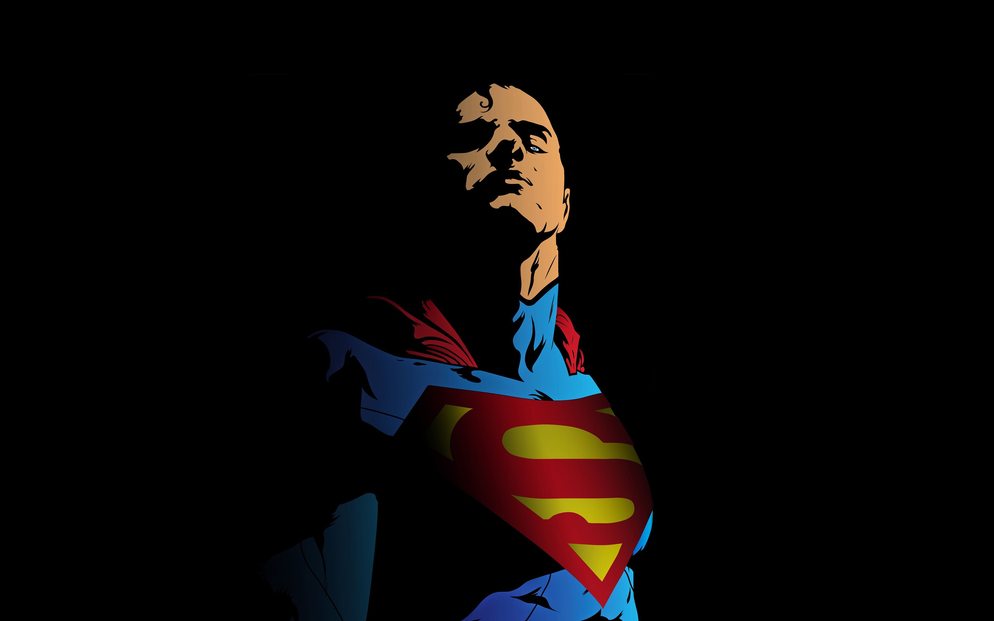 Download Superman, confident, minimal, artwork wallpaper, 3840x 4K Ultra HD 16: Widescreen